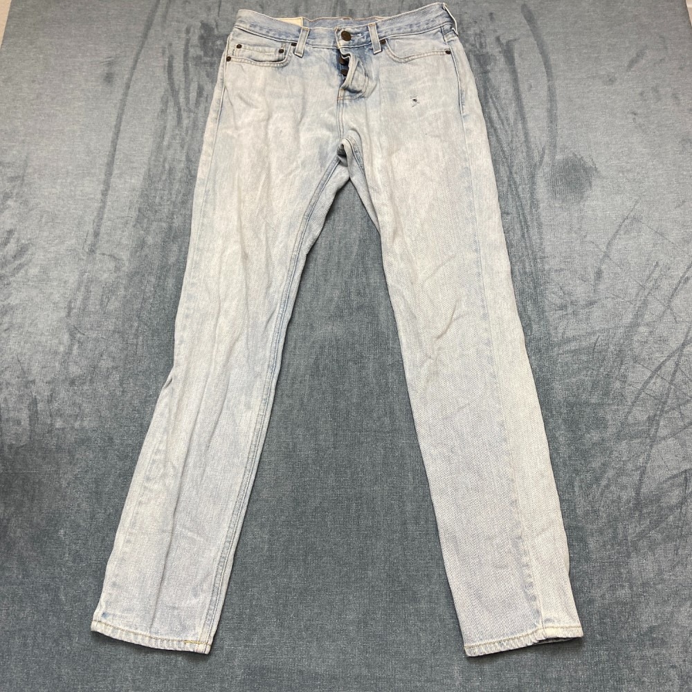 Hollister Skinny Jeans Mens 29x32 Blue Denim Cotton Light Wash Streetwear Casual